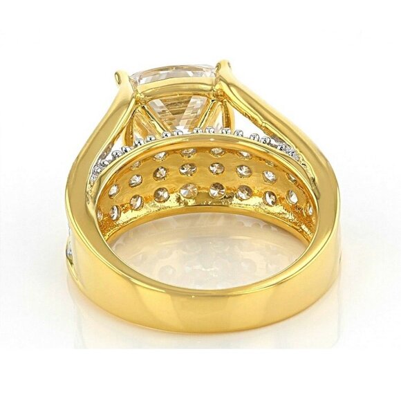 Bella Luce Cubic Zirconia Women's Engagement Ring Rhodium & 18k Gold Over Silver - Picture 2 of 11